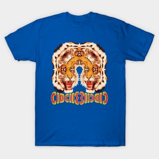 ACID BATH Mirror Tiger HERO | Tiger Circus Popart  | Vintage Circus Poster Bomb Reimagined | LSD Kaleidoscope Freakshow T-Shirt